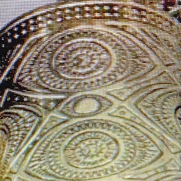 Brass Engraved Gold and black Arm statement cuff - Picture 4 of 4